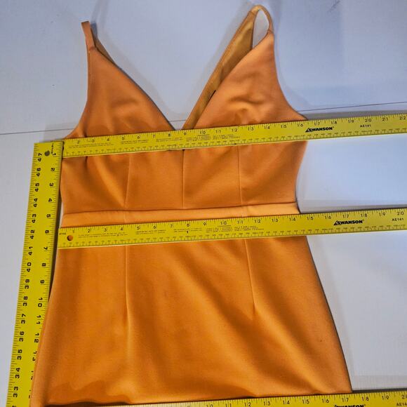 Lulus Melora Sleeveless Mermaid Maxi Dress in Orange at Nordstrom Women's M 3630 - Picture 7 of 10